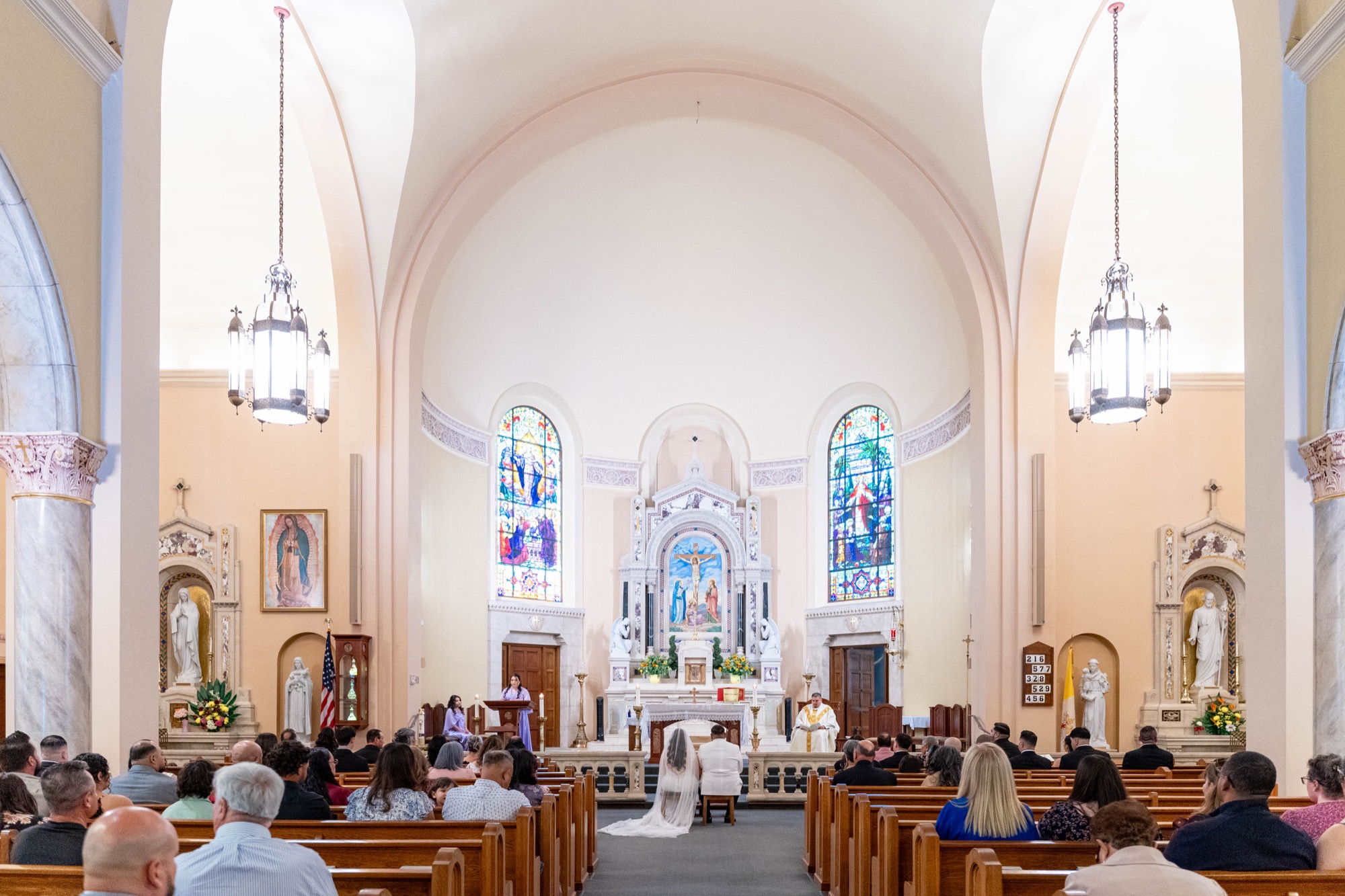 St. Vincent de Paul Church & Robledo Barn wedding photo